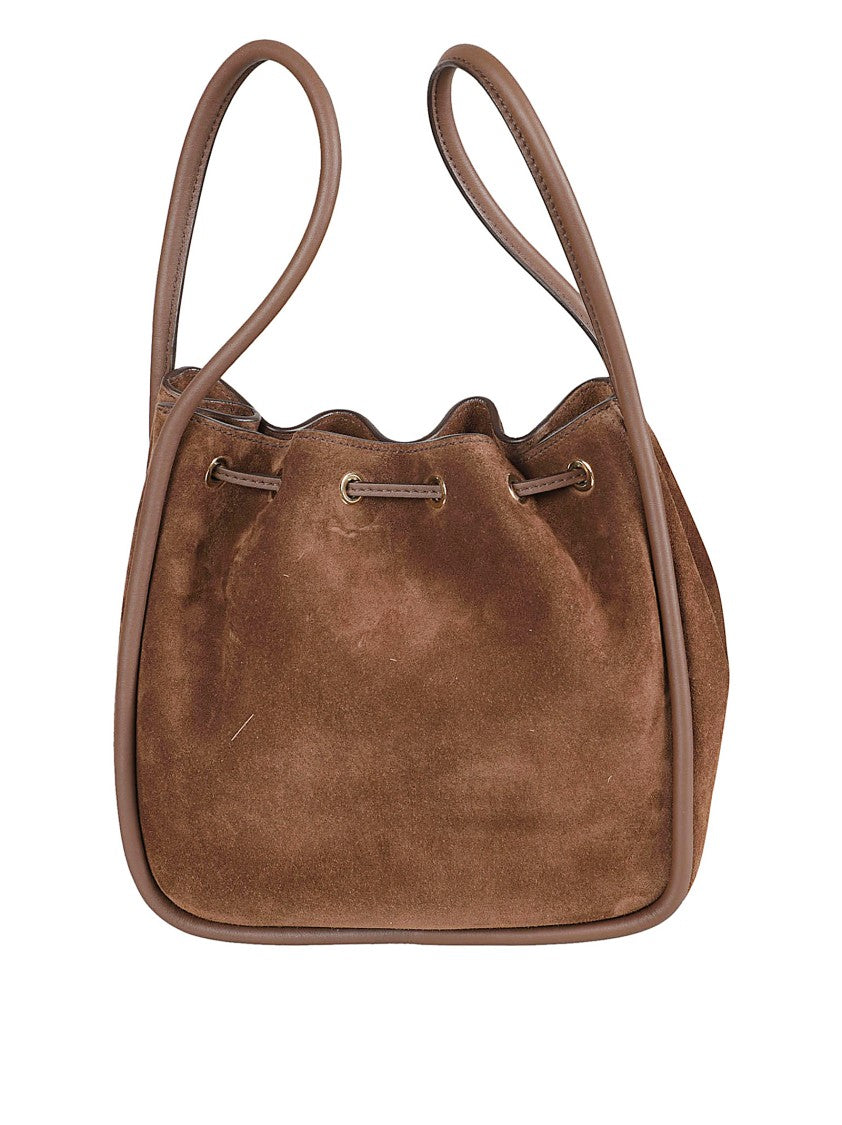 Prada Soft Suede Bag With Drawstring Fastening
