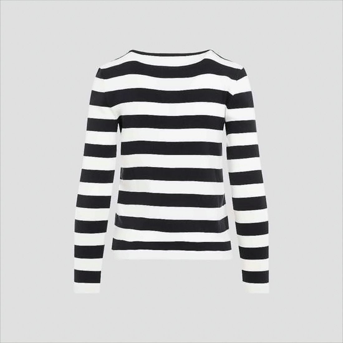 Celine Striped Long-Sleeved Top With Embroidered Emblem
