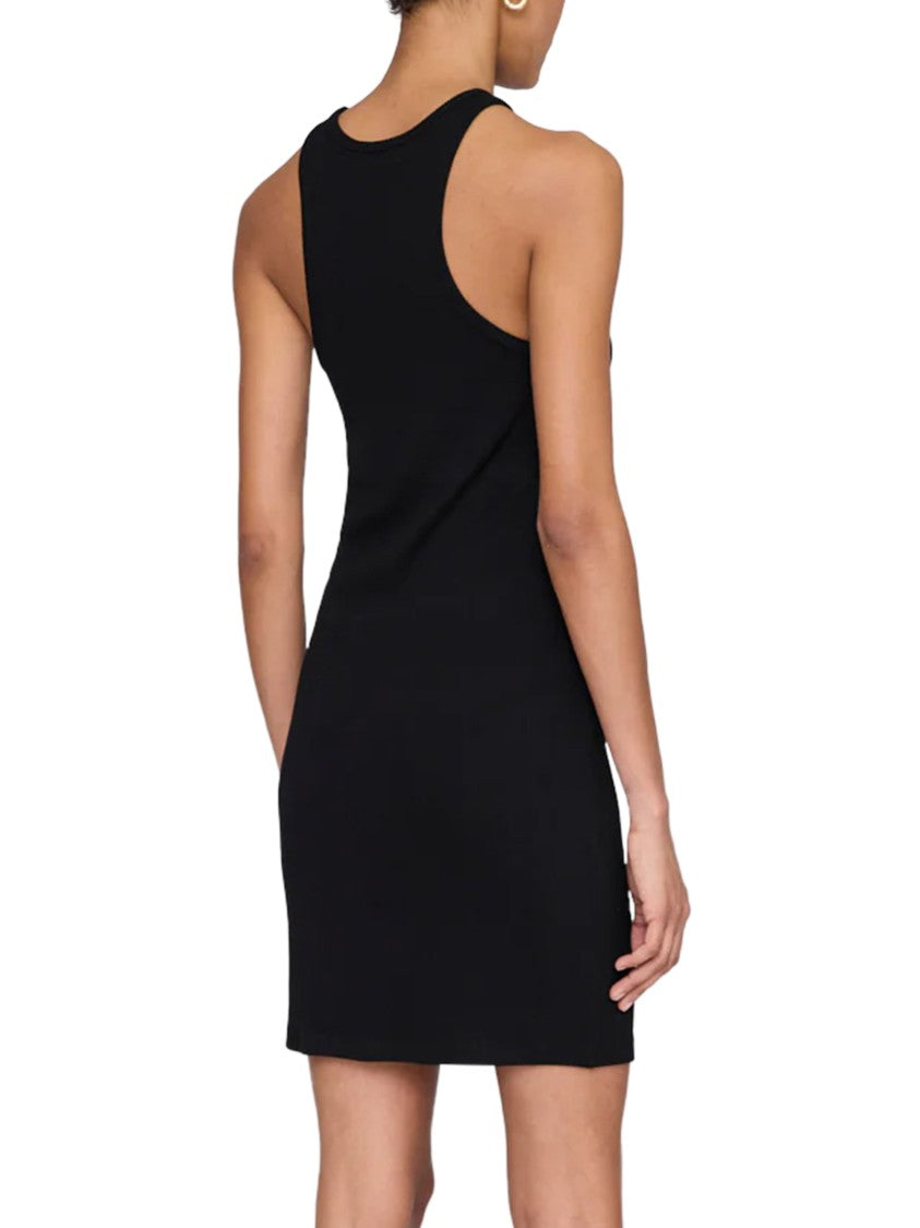 Anine Bing Sleeveless Fitted Mini Dress With High Neckline