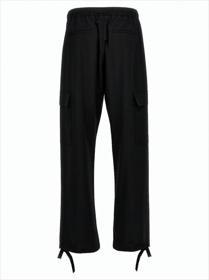 Msgm Relaxed Fit Straight Pants With Drawstring Waist