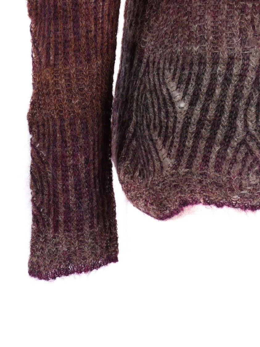 Kangra Cashmere Gradient Punched Knit Pullover With Soft Texture