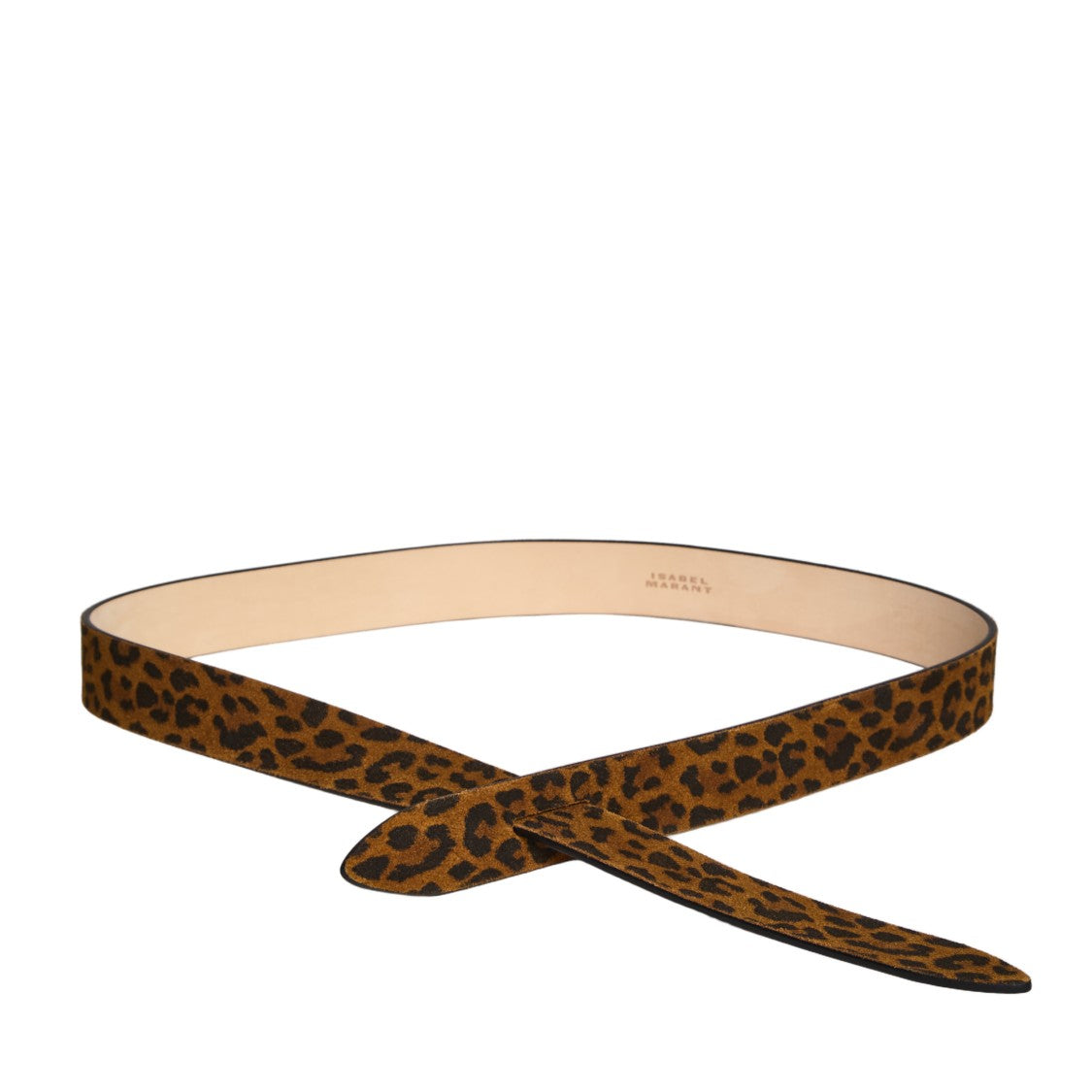 Isabel Marant Lecce Leopard Leather Self-Tie Belt