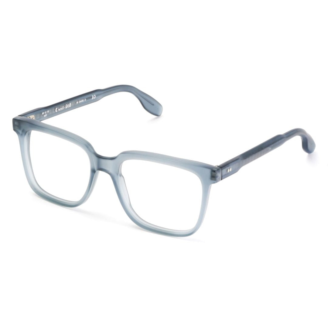 Kador Big 3 Translucent Smoky Blue Rectangular Frame Eyeglasses
