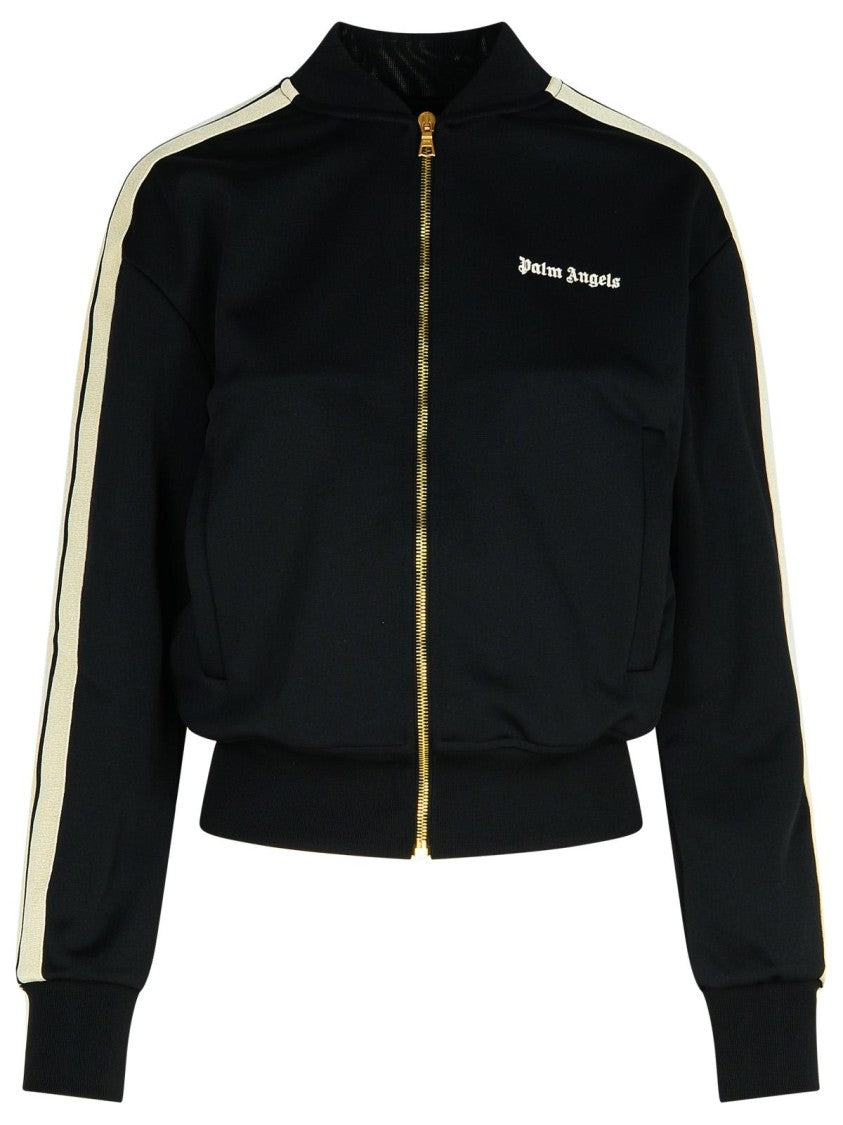 Palm Angels Track' Black Polyester Sweatshirt