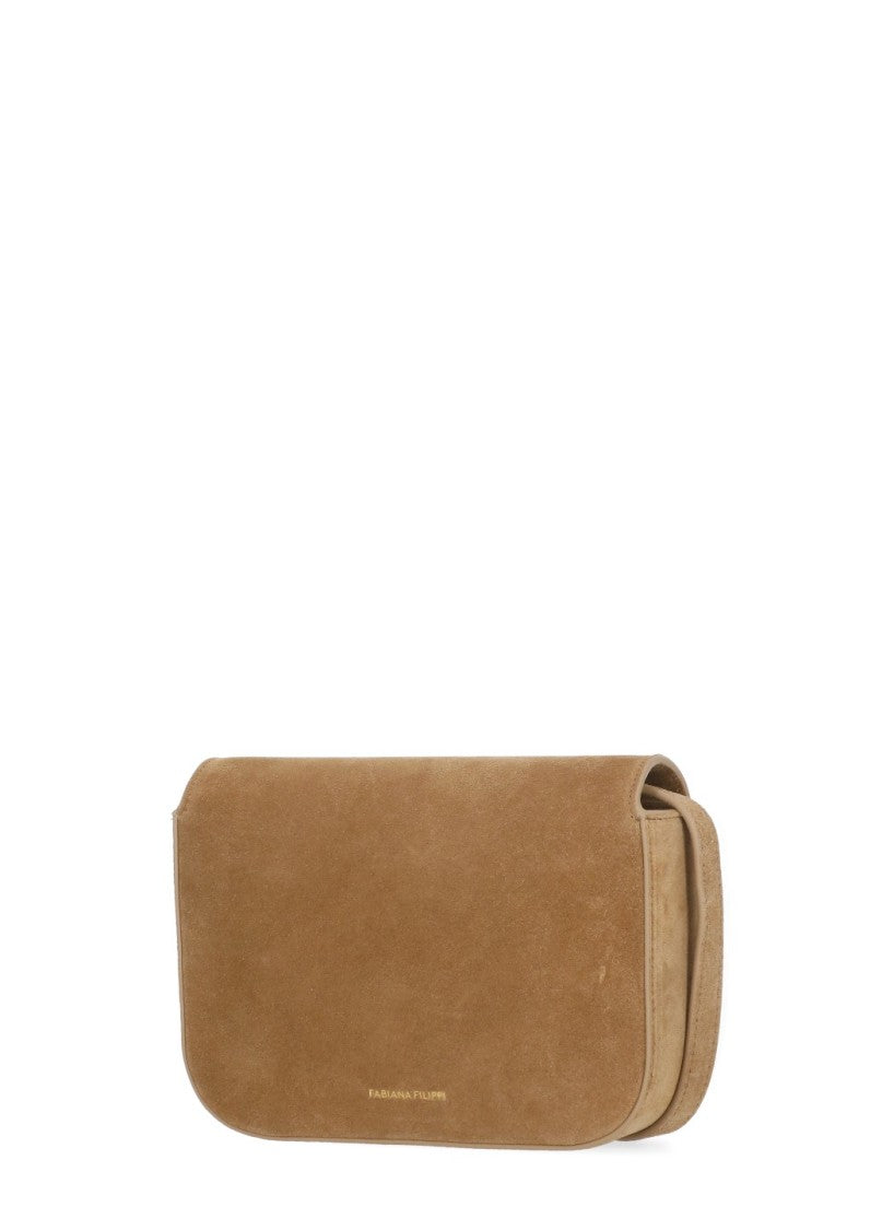 Fabiana Filippi Suede Leather Messenger Eclissi Bag With Adjustable Strap