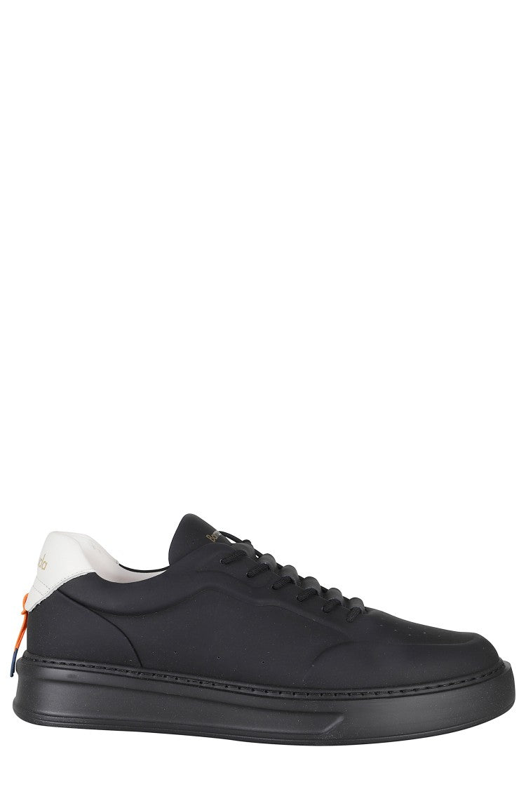 Barracuda Black Leather Sneakers With Cushioned Sole