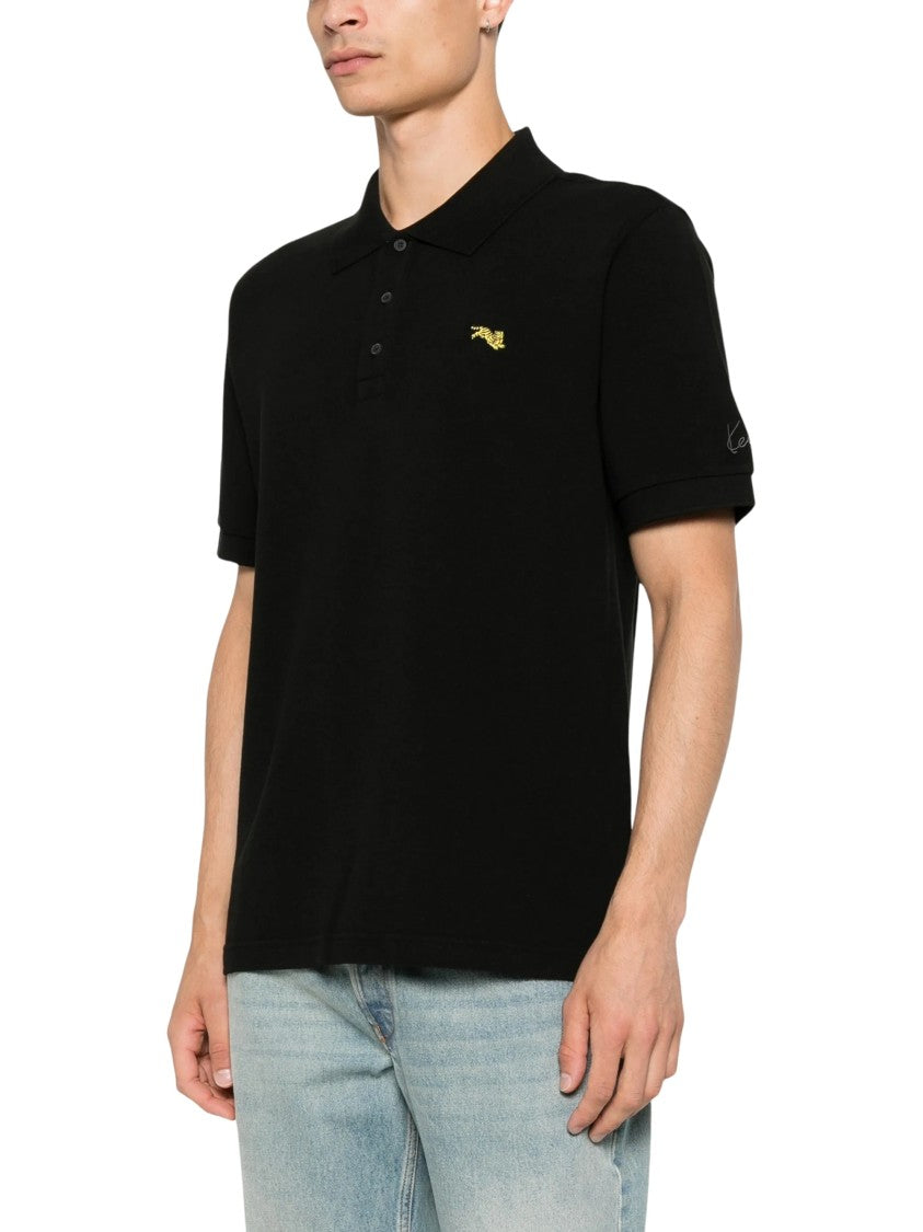 Kenzo Jumping Tiger Embroidered Slim Polo Shirt