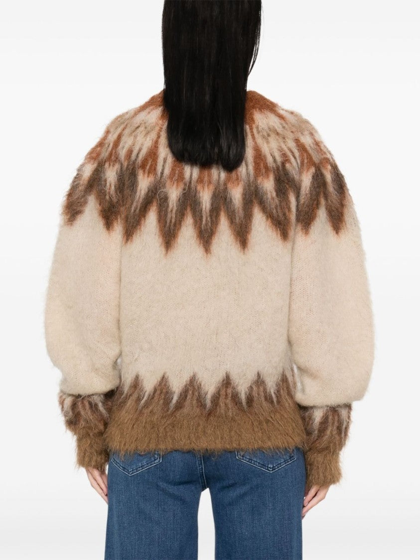 Isabel Marant Étoile Zigzag Pattern Mohair Blend Sweater
