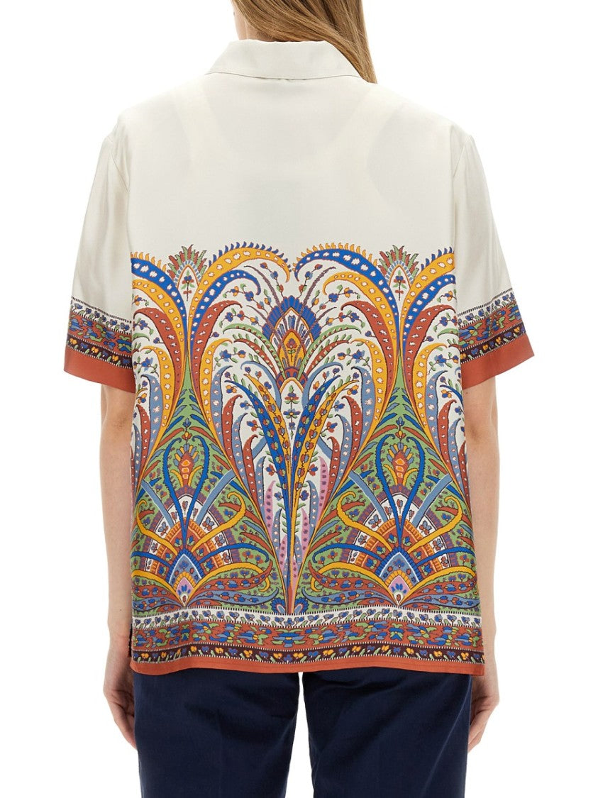 Etro Vibrant Printed Silk Shirt