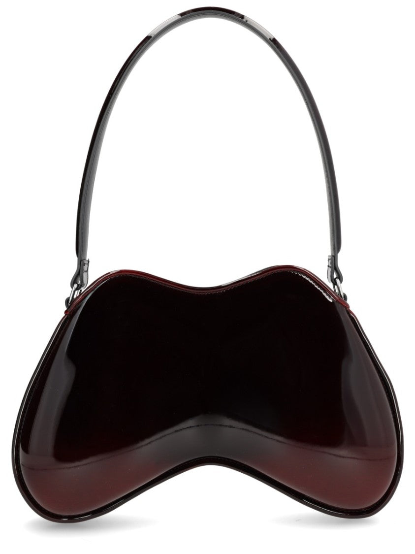 Diesel Bordeaux Glossy Sculptural Shoulder Bag