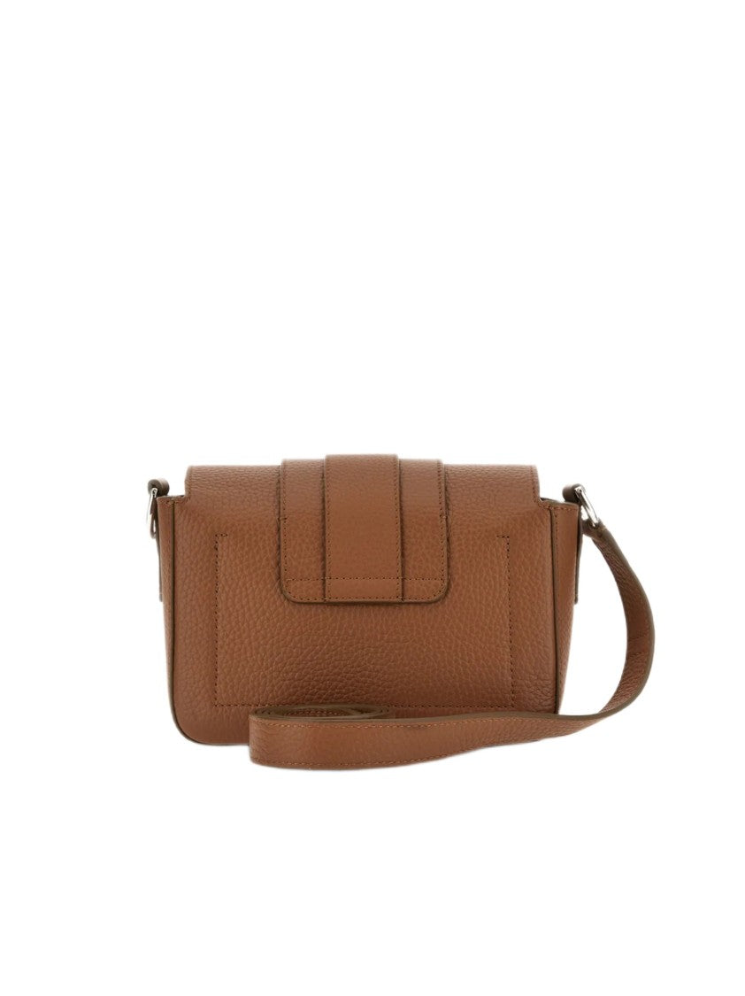 Hogan Textured Hammered Leather Flap Bag