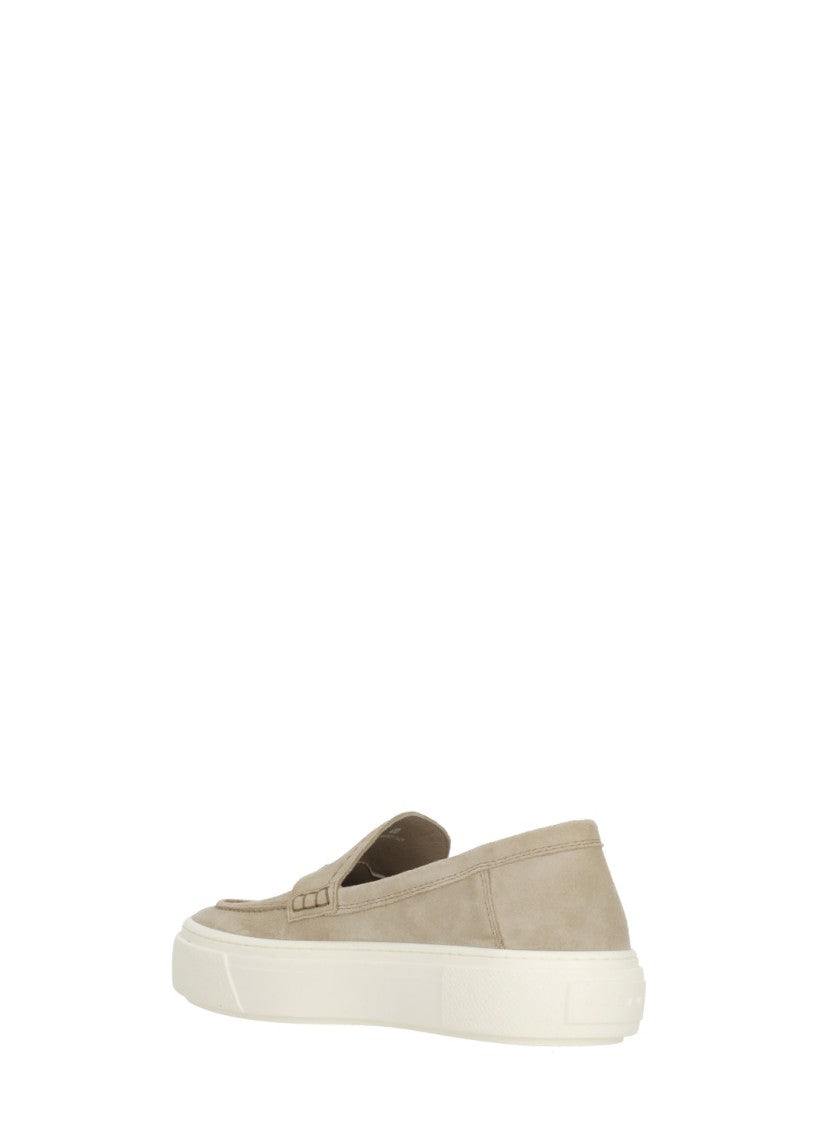 Hogan Beige Crosswind Suede Leather Loafers