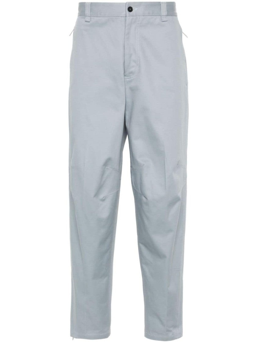 Lanvin Blue-Grey Cotton Twill Trousers