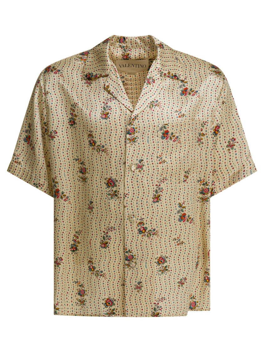 Valentino Short-Sleeved Silk Shirt