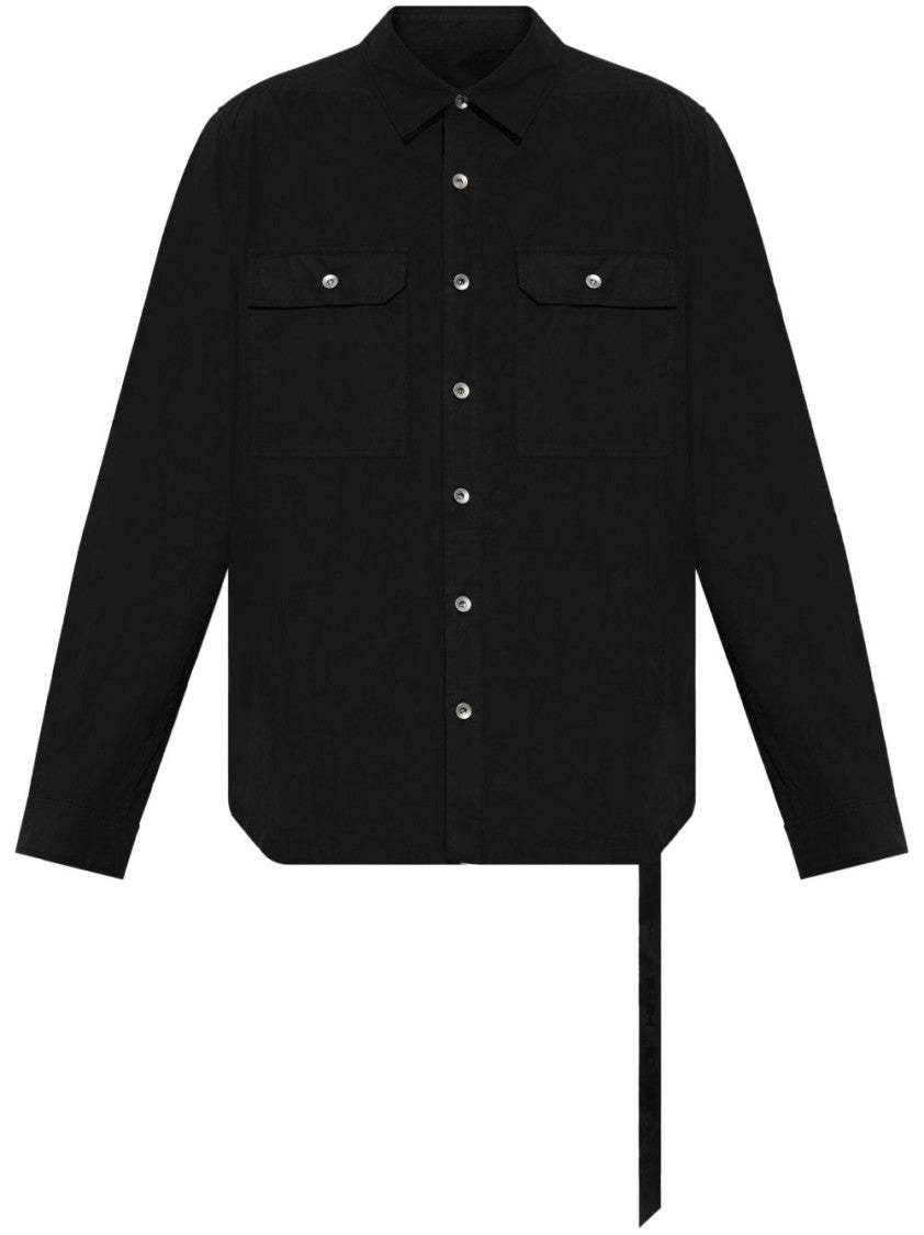 Drkshdw Long Sleeve Black Shirt With Chest Flap Pockets
