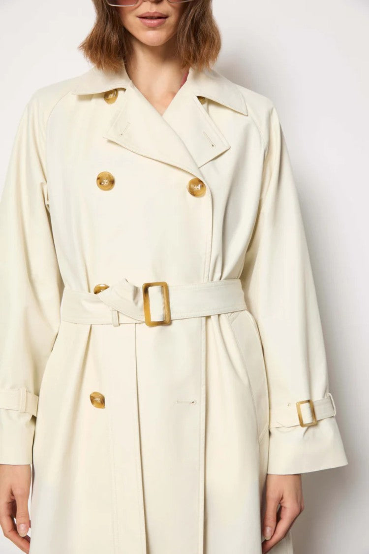 L.B.M. 1911 Double-Breasted Trench Coat In Natural Ivory Tone