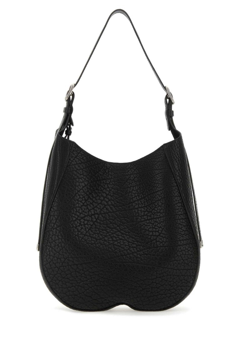 Burberry Black Leather Medium Chess Shoulder Bag