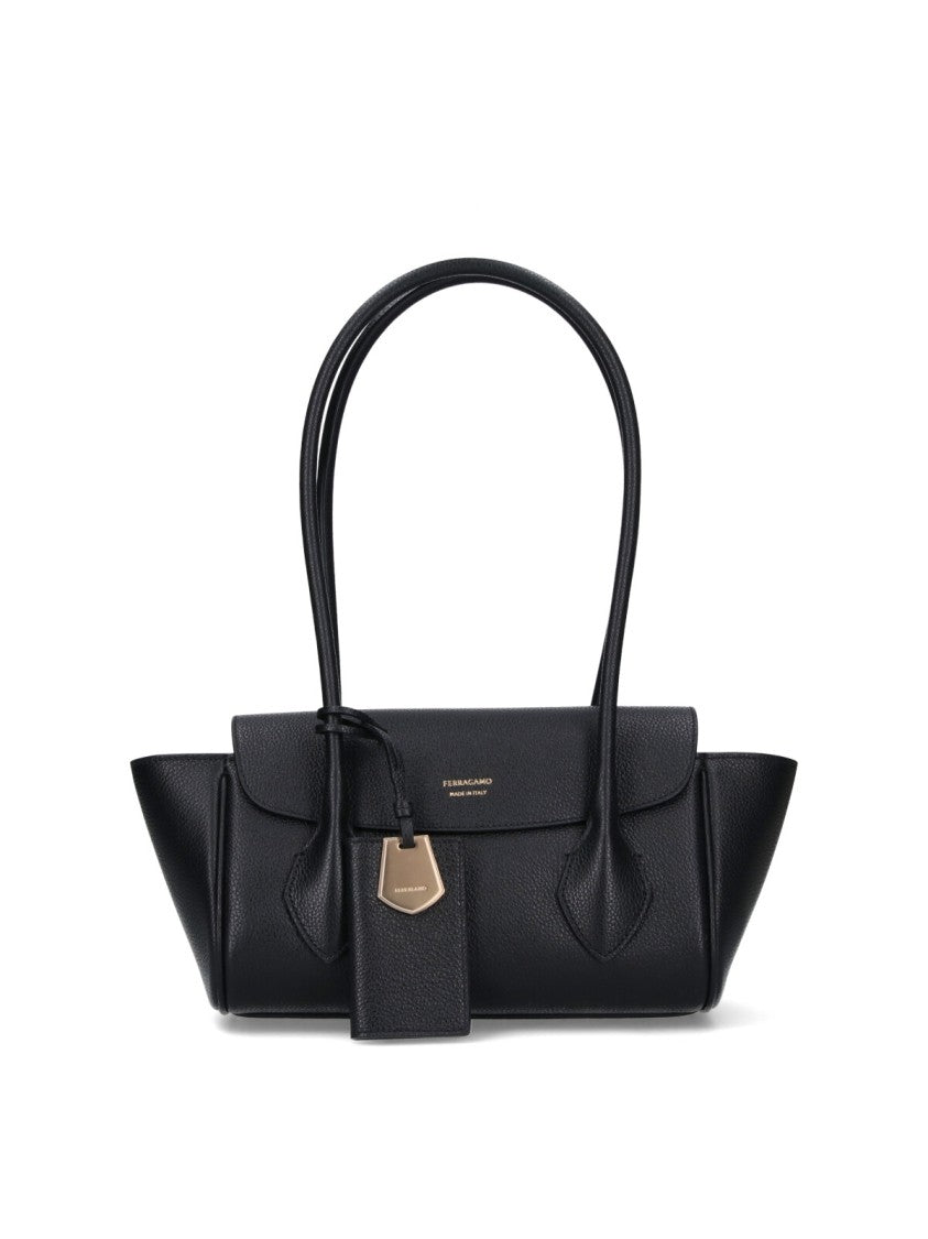 Ferragamo 'East-West' Medium Tote Bag – Black