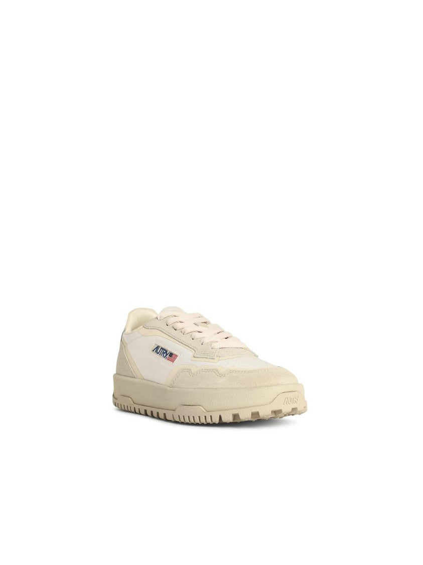 Autry 'Wildpace Low' White Leather Blend Sneakers