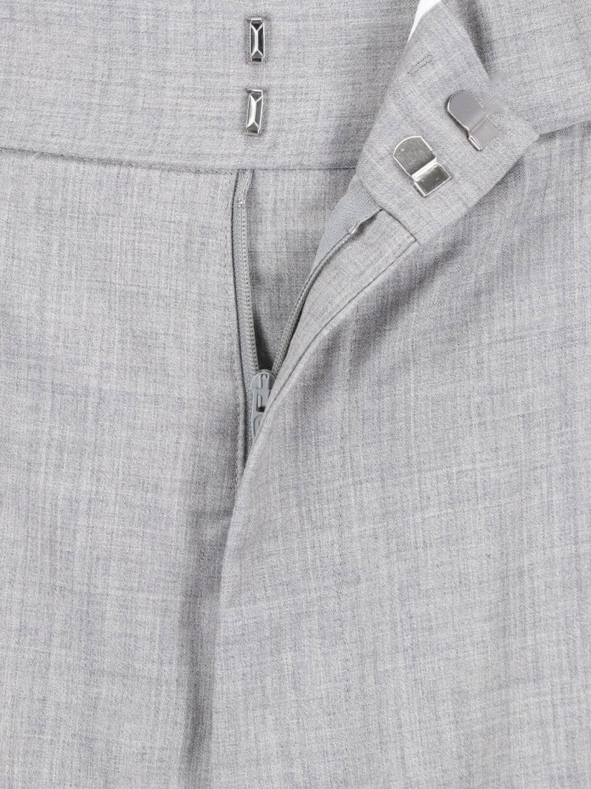 Sa Su Phi Grey Bogard High-Waisted Wool Straight Trousers