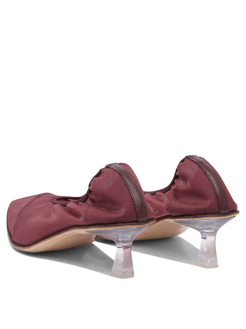 Studio Amelia Breathable Mesh And Leather Pumps