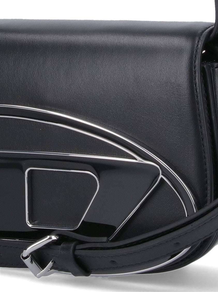 Diesel Structured Rectangular Shoulder Bag With Flap Closure