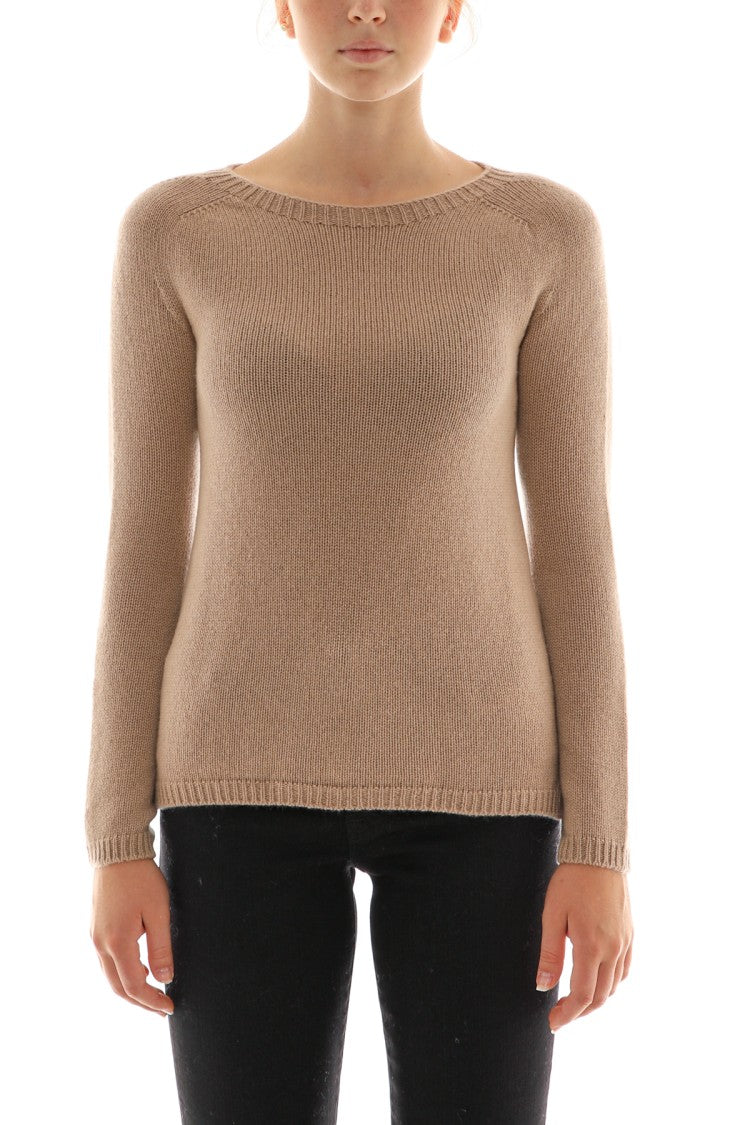 Max Mara Giorgio Sweater In Camel Cashmere