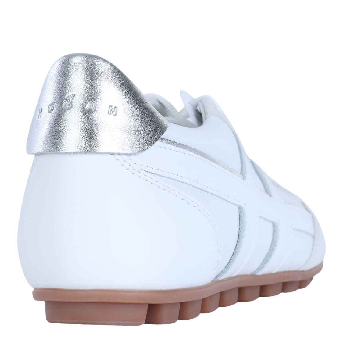 Hogan Low-Profile Sneakers With Metallic Silver Accents