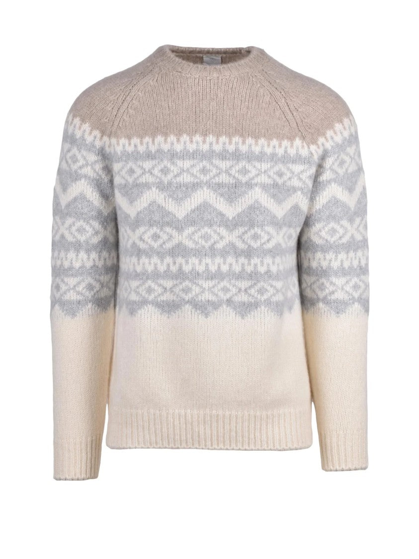 Eleventy Cashmere And Silk Blend Crewneck Sweater With Raglan Sleeves