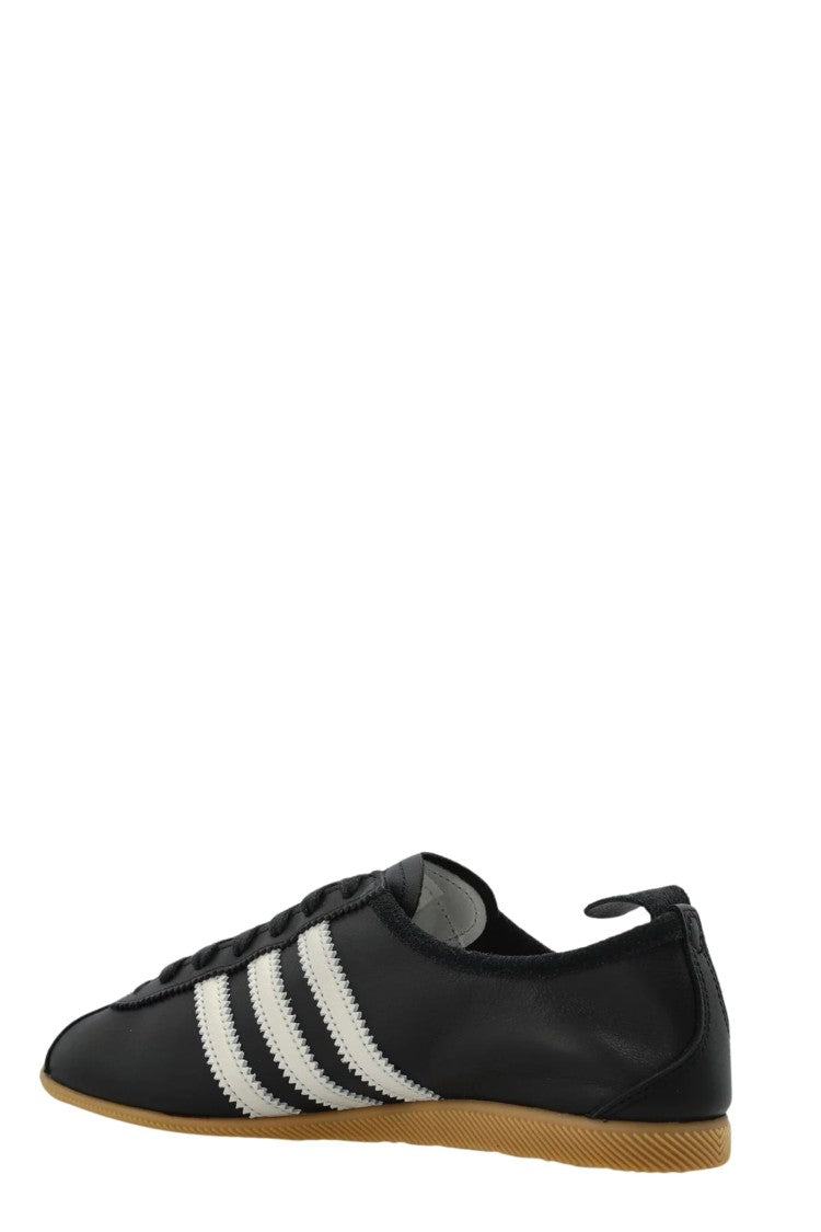 Adidas Originals Black Japan White Accents Gold Logo Leather Sneakers