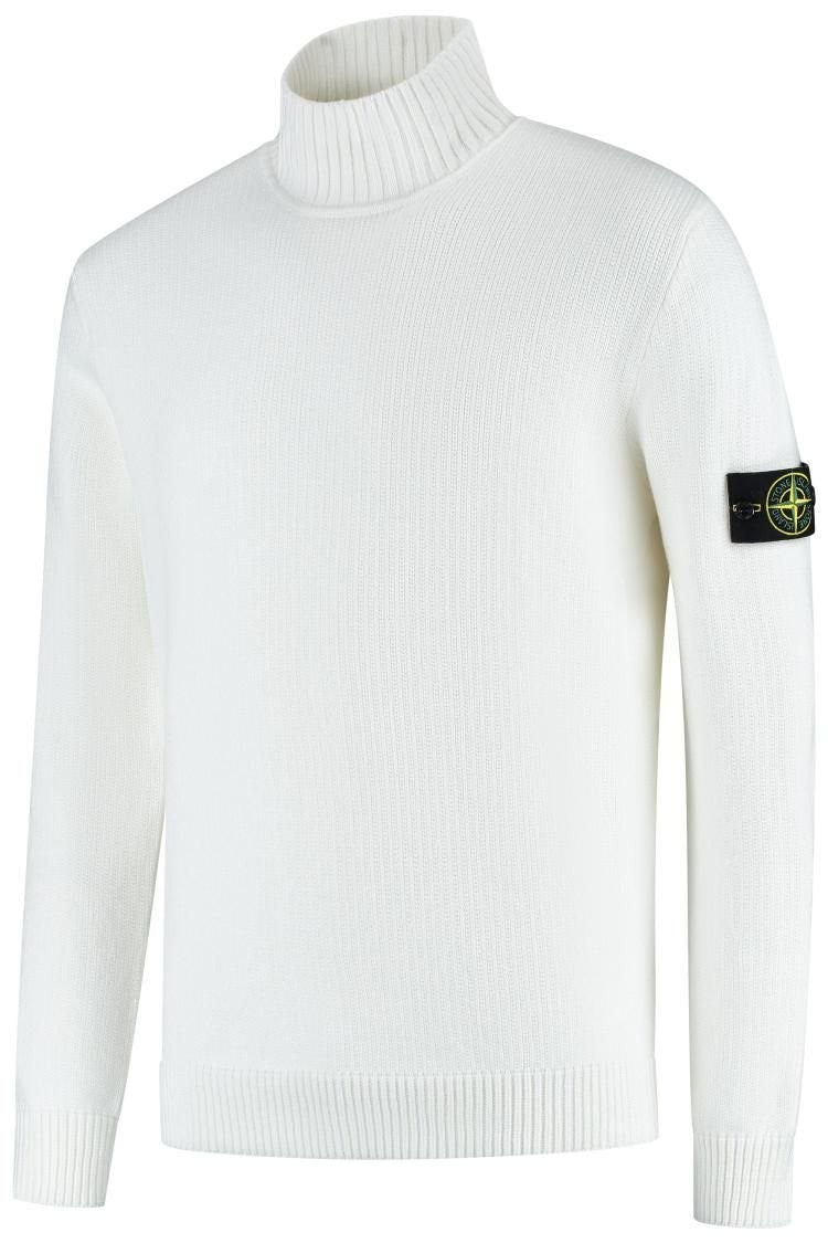 Stone Island Classic White Knit Sweater