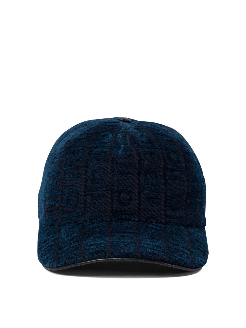 Ferragamo Textured Blue Cap