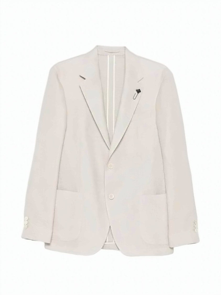 Lardini Tailored Lightweight Wool And Linen Blend Suit Set