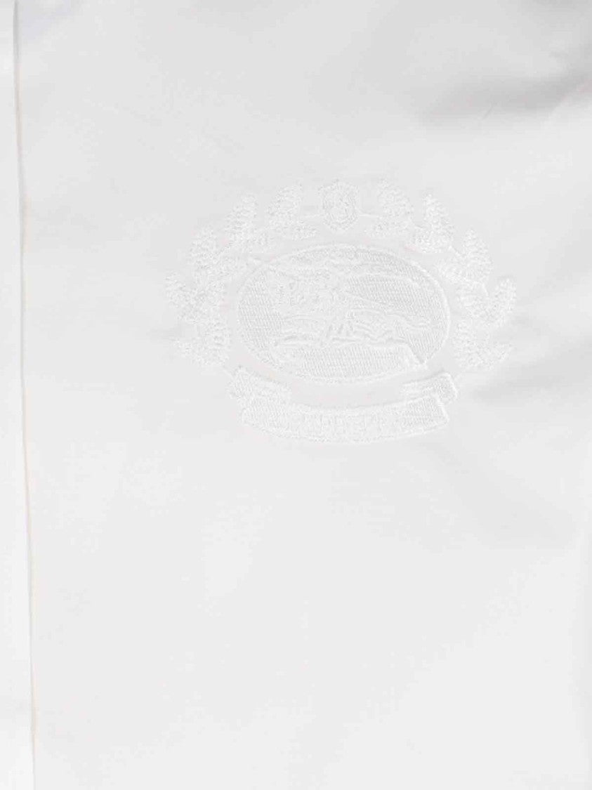 Burberry Ekd' Logo Embroidered Shirt – White