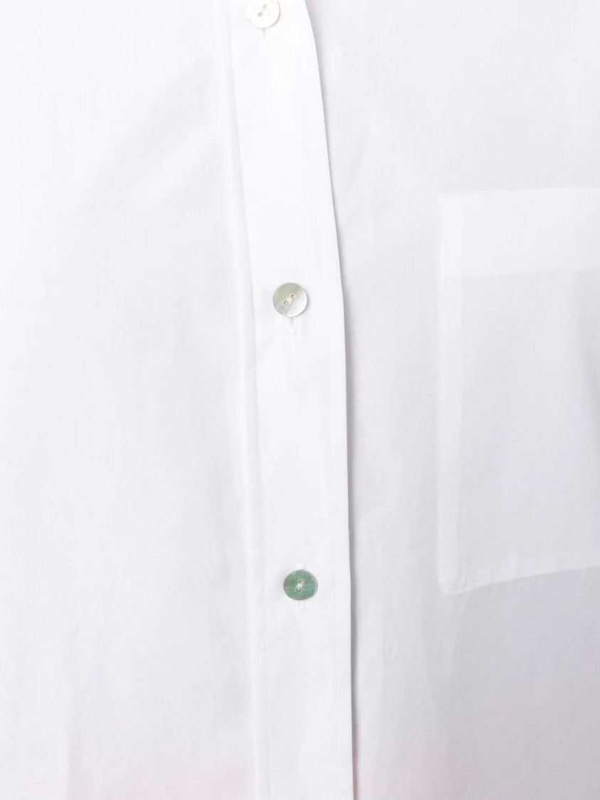 Vince White Oversized Relaxed Fit Long-Sleeve Cotton Shirt
