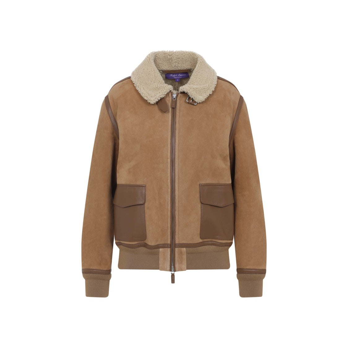 Polo Ralph Lauren Shearling-Lined Suede Coat With Plush Collar