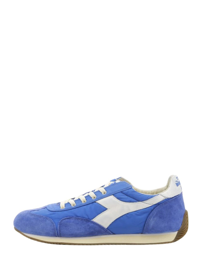 Diadora Blue Suede Fabric Low-Profile Sneakers