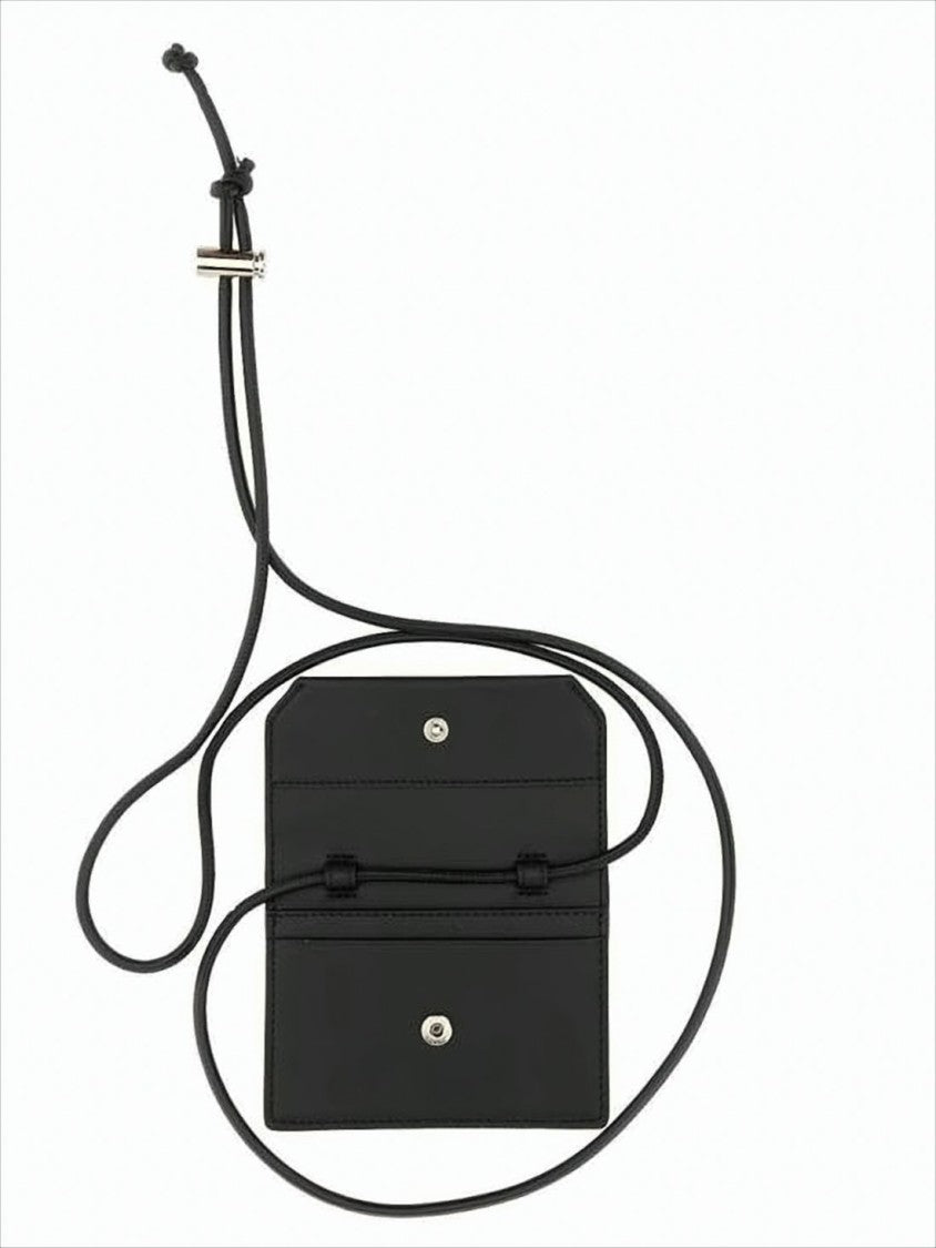 Vivienne Westwood Rectangular Black Cowhide Leather Card Wallet