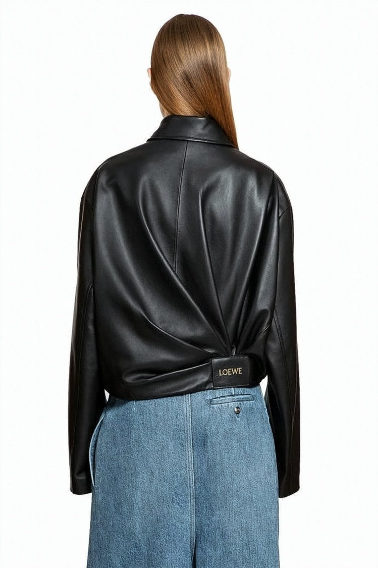 Loewe Lamb Leather Coat With Oversized Silhouette