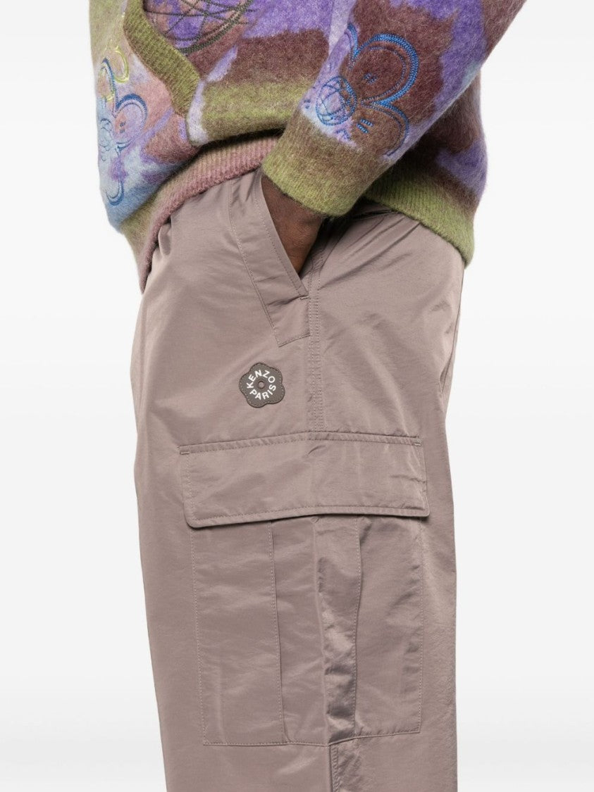 Kenzo Beige Cargo Pocket Drawstring Trousers