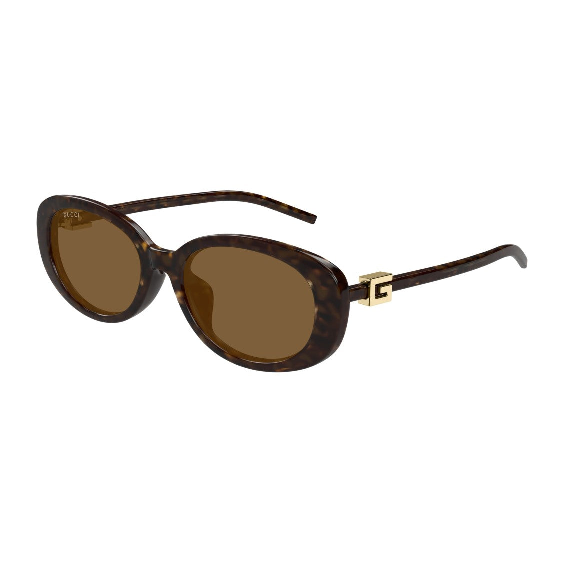 Gucci Gg1684sa Oval-Shaped Tortoiseshell Sunglasses