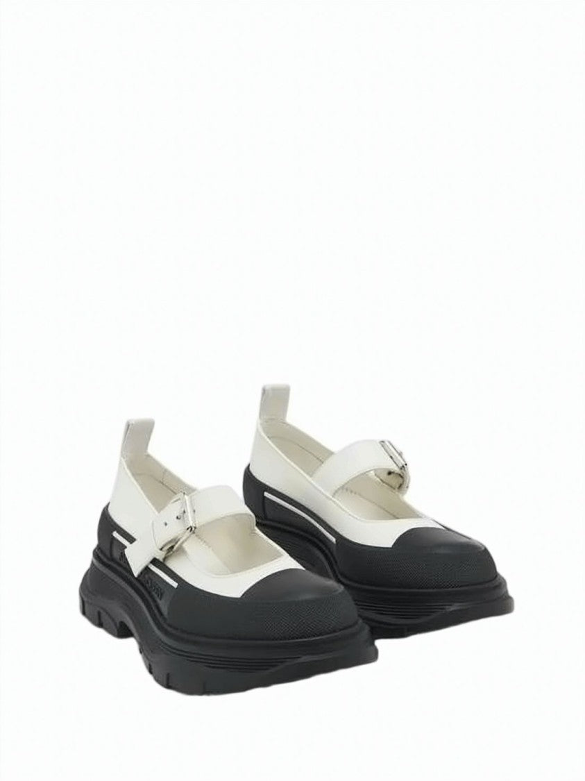Alexander Mcqueen Mules With Rubber Sole And Mary Jane Strap