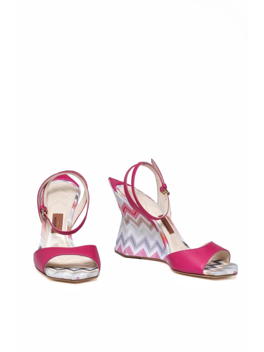 Missoni Fuchsia Covered Wedge Sandal