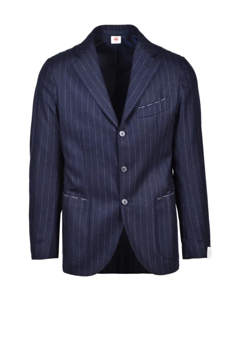 Luigi Borrelli Napoli Virgin Wool Jacket - Blue