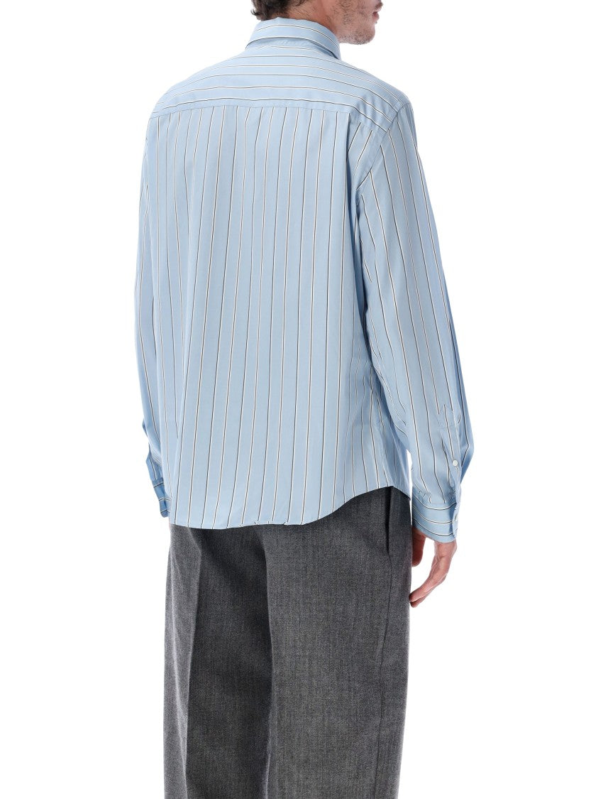 Ami Paris Light Blue Striped Shirt