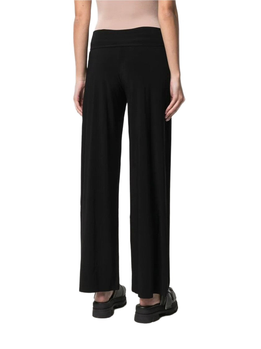 Norma Kamali Relaxed Fit Trousers With Straight Hem And Elastic Waistband