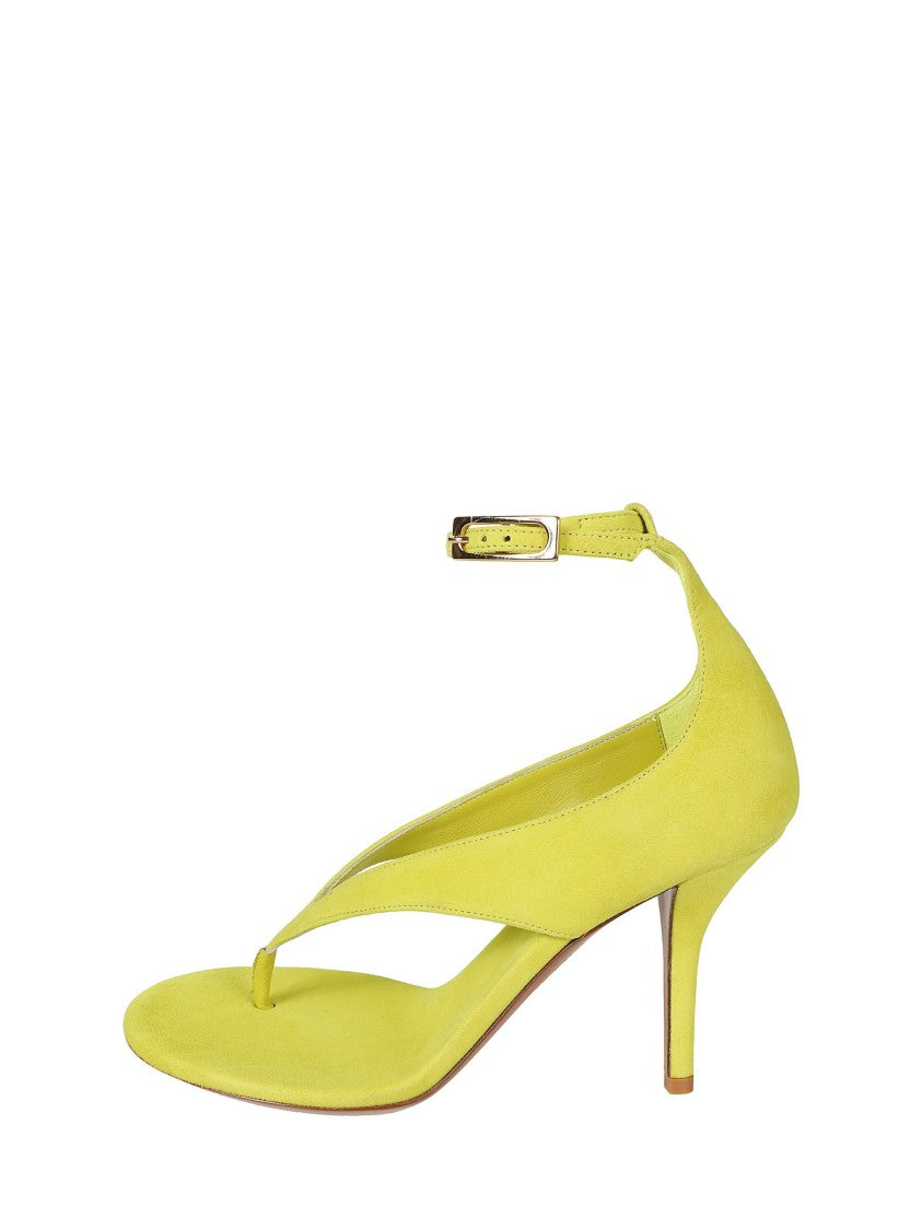 Gia Borghini Green Adjustable Strap Suede Pumps