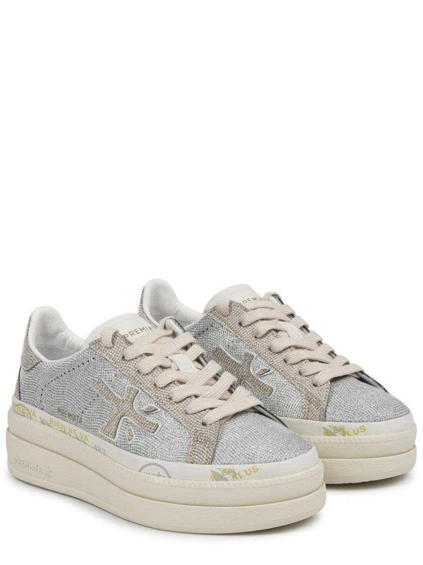 Premiata Claudia Textured Upper Cushioned Sneakers