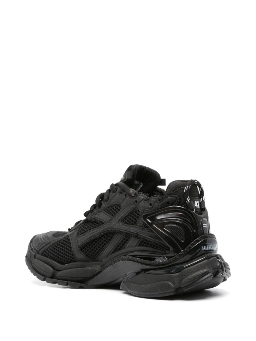 Balenciaga Black Leather-Free Runner Sneakers