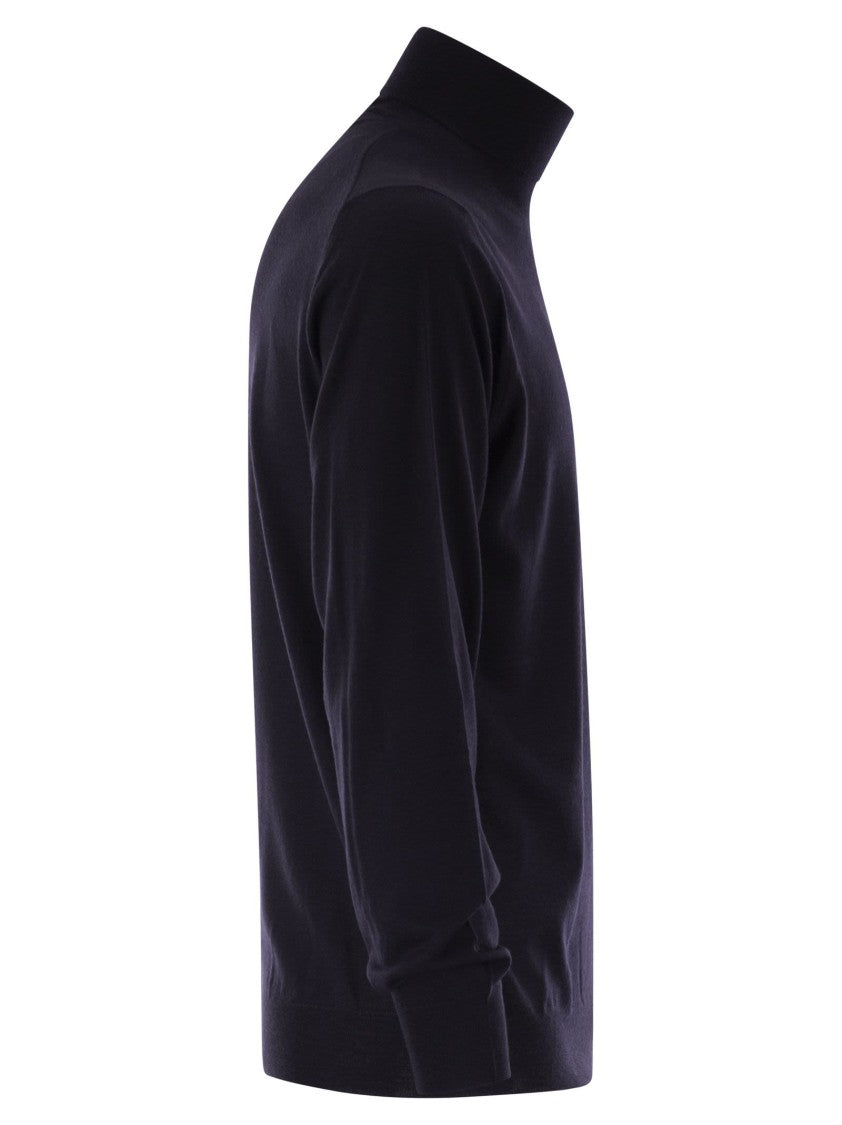 Fedeli Superfine Wool Turtleneck Derby